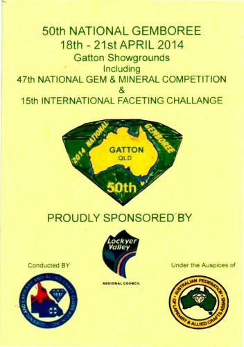 Cover GEMBOREE 2014 Gatton Queensland Booklet